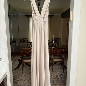 Elegant Cream Evening Gown